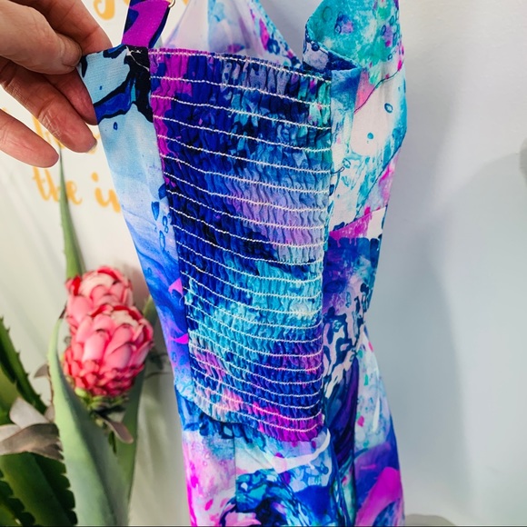 Amanda Uprichard Print Silk Watercolor Mini Dress XS - Picture 11 of 16